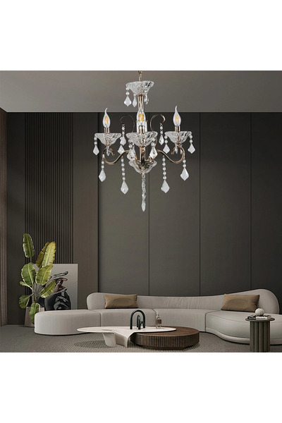 Grecia Modern Classic Lamp Gold+Silver Chandelier |   Suitable for Upscale Areas