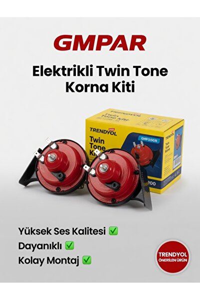 Er Auto Empar Elektrikli Twin Tone Korna Seti Salyangoz Tipi Çiftli Korna 12V...