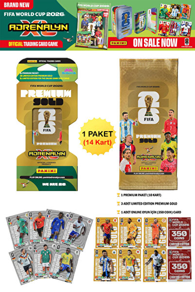 hediyecik Panini 2026 Dünya Kupası FIFA World Cup Premium Gold Limited Editio...