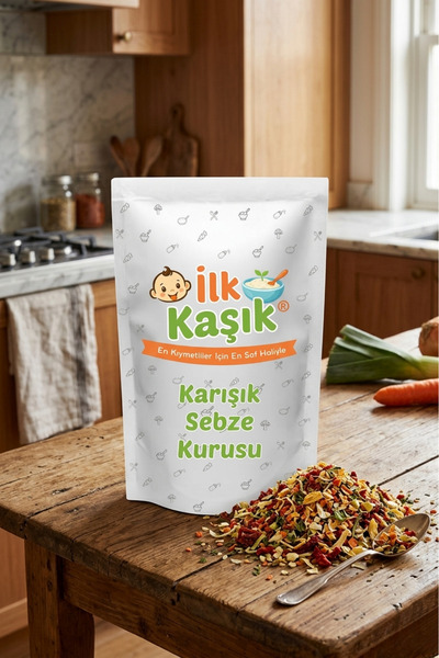 İlk Kaşık Karışık Sebze Kurusu 100 gr Çorbalık Yemeklik Kurutulmuş Sebze Karı...