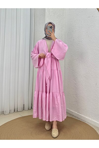 BENAHOLL Σετ με δετό τελείωμα και στρώσεις φούστας Lunique - EK630 Ροζ