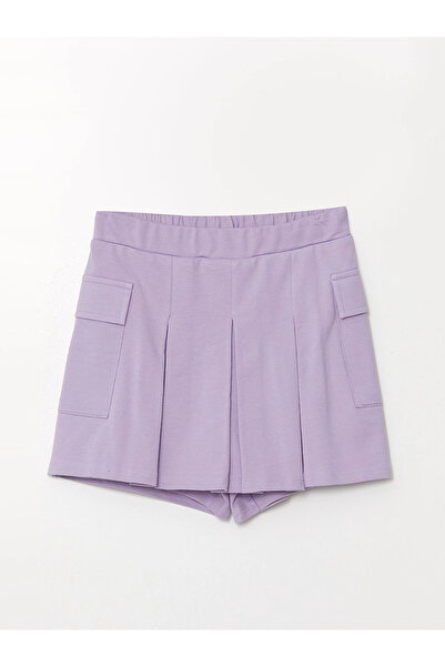 LC Waikiki تنورة قصيرة للفتيات من LCW Kids Lilac بخصر مطاطي