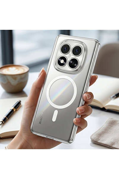 CaseOnn Redmi Note 14 Pro Plus 5G Kılıf MagSafe Özellikli Sararmaz Kristal Se...
