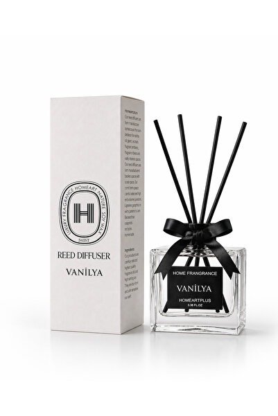 homeartplus Vanilya Çubuklu oda kokusu siyah Fiyonklu 100 ml diffuser
