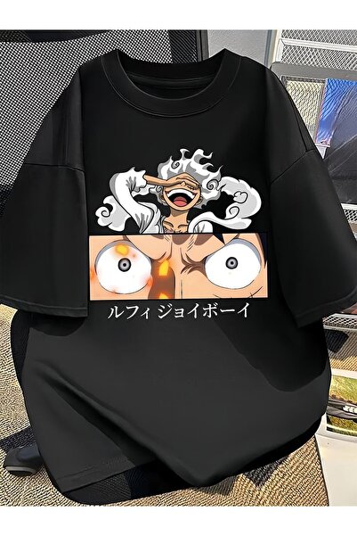 Le Savu Μπλουζάκι One Piece με στάμπα, Unisex, Oversize