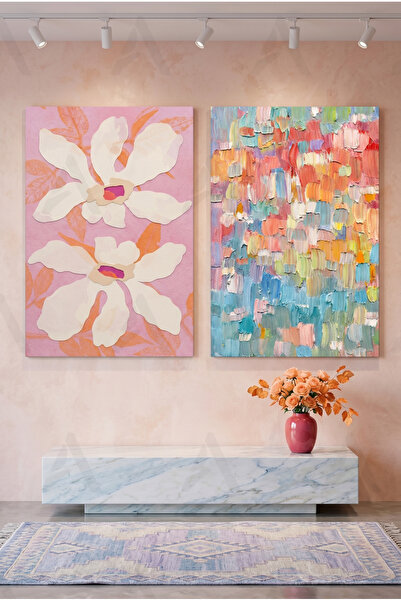 Artease 2-Piece Pastel Flower and Colors Painting Set