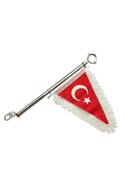 GMS Flama Bayrak Üniversal Beyaz Püsküllü 35 CM