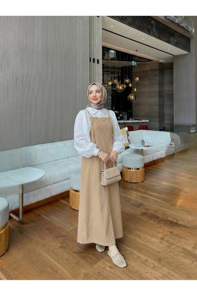 codudem فستان سالوبيت من قماش الجبردين الرقيق الصيفي مناسب للملابس الإسلامية