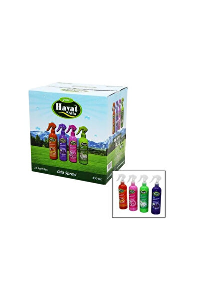HAYAT ALFA KOZMETİK Oda Spreyi 350 ml Karışık Koli 12 Adet (Spring, Lavanta, ...