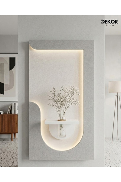 TAKIFİX Pilli LED’li 50×90 CM Oval Modern Ledli Duvar Tablosu | Dekoratif Pan...