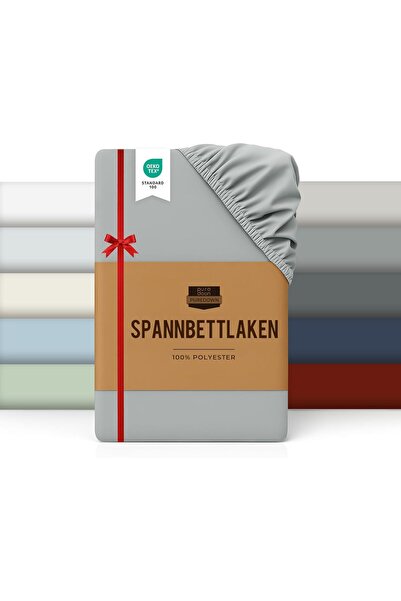 Utopia Bedding Σετ 2 Κατωσεντονιών με λάστιχο, 90 x 200 εκ., Γκρι, Κατωσέντον...