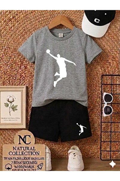 Nice Clothes ΚΑΛΟΚΑΙΡΙΝΟ ΠΑΙΔΙΚΟ ΣΕΤ ΜΠΛΟΥΖΑΚΙ-ΣΟΡΤΣ ΟΥΝΙΣΕΞ (ΓΚΡΙ ΤΟΠ, ΜΑΥΡΟ...