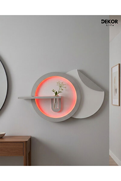 TAKIFİX Pilli LED’li 50×85 CM Oval Modern Ledli Duvar Tablosu | Dekoratif Pan...