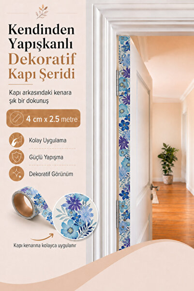 FixCaps Kendinden Yapışkanlı Dekoratif Kapı Kenarı Şeridi 4 cm x 2.5 metre Ka...