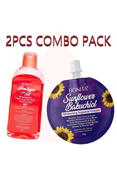 BONİTA 2-in-1 COMBO PACK Pink Salt SPF30 Face Body Oil & Bakuchiol Brightenin...