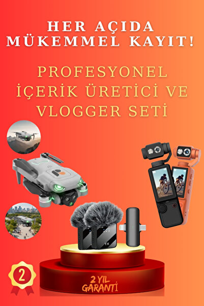 SAYARMARKT Ekranlı Kumandalı Akıllı Drone & 4K Sarsıntısız Gimbal Kamera ve K...