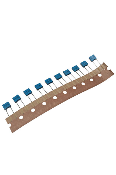 Devre Dünyası 10 Adet 100nF 0.1uF 63V u1J63 5mm Mavi Kutupsuz Polyester Konda...