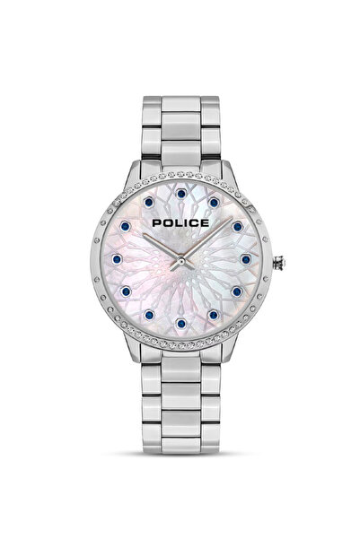 Police Horta Womens 36mm Watch with White Mother-of-Pear Dial And Stainless S...