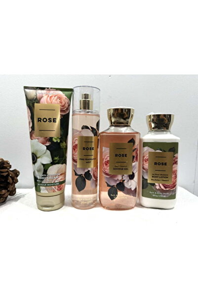 Bath & Body Works مجموعة هدايا روز المكونة من 4 قطع