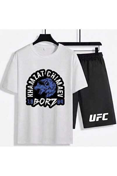 SVART WEAR Khamzat Chimaev UFC Unisex 100% βαμβακερό σορτς - Σετ μπλουζάκι κα...