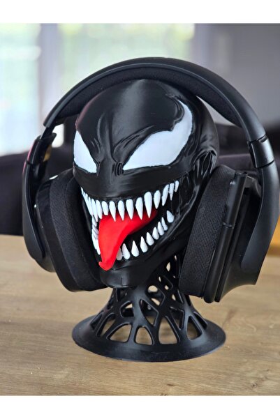 Gamer Kulaklık Standı & Masa Üstü Organizer - (1 Adet Mini Figür Hediyeli) - Siyah