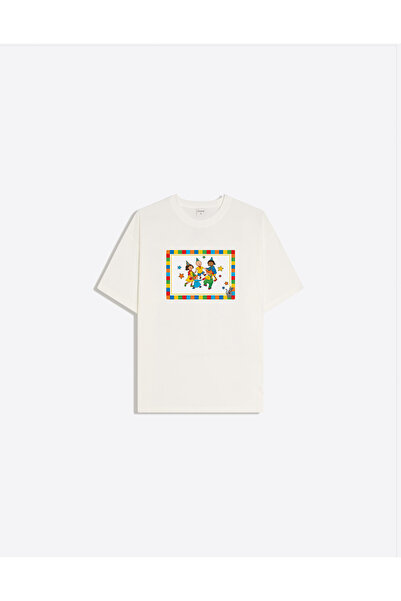 Disante Γυναικείο μπλουζάκι με στάμπα κινουμένων σχεδίων, με λαιμόκοψη ποδηλά...