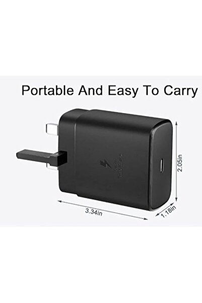 Generic 45W Fast Charger compatible with Galaxy S25 S24 S23 S22 S21 Ultra, USB-C Charger Head with 1M Type-C