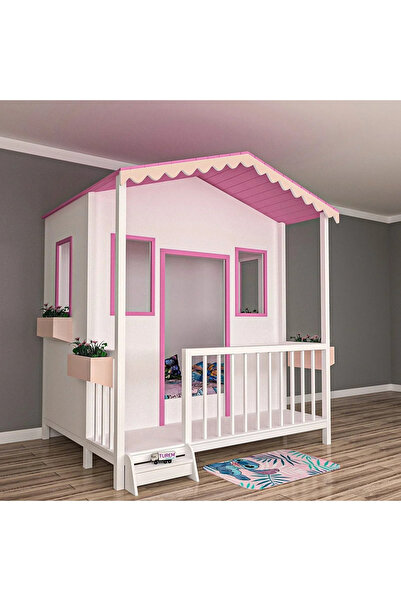 marangozhaneden Çatılı Montessori Yatak Mdf