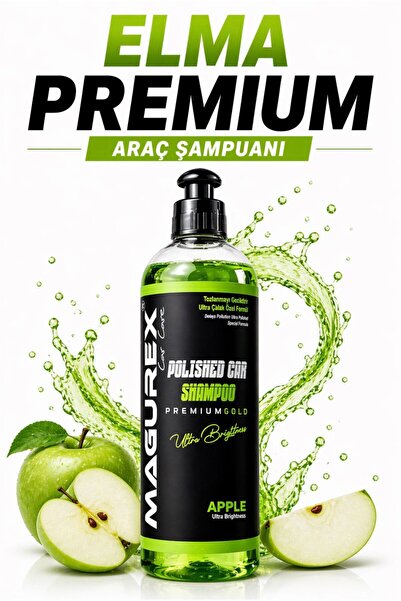 MAGUREX Elma Kokulu Oto Yıkama Şampuanı 400 ml - Ekstra Parlaklık Veren Konsa...