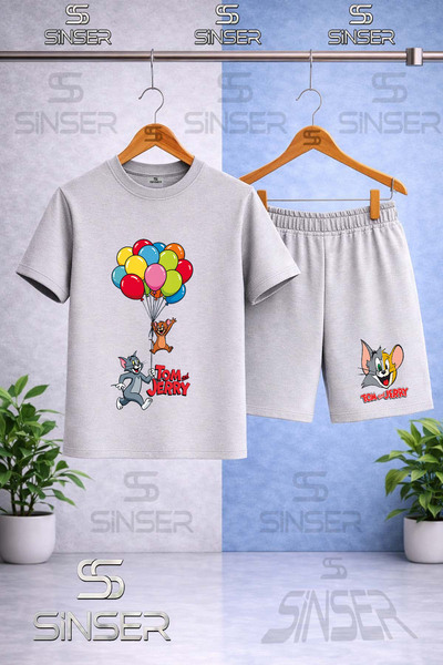 SS SİNSER Παιδικό μπλουζάκι με στάμπα CAT MOUSE TM JRY BALLOON με λαιμόκοψη -...