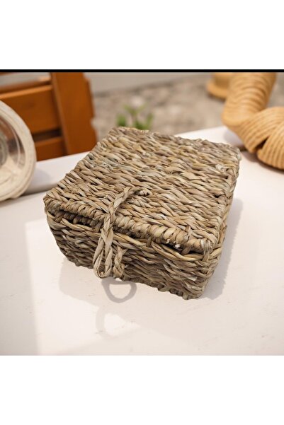 emek hasır çok emek verdik Covered Napkin Holder and Cosmetic Box with Wire Case