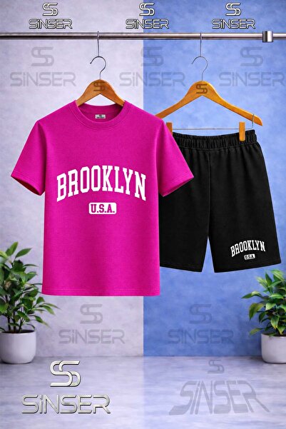 SS SİNSER Παιδικό μπλουζάκι BROOKLYN ALT USA WHITE με στάμπα και λαιμόκοψη πο...