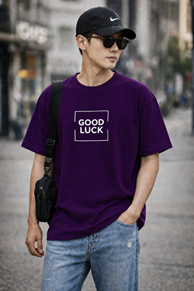 ArtYus Μπλουζάκι Unisex Oversize με στάμπα Good Luck – Βαμβακερό T-Shirt με λ...