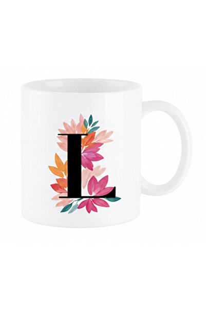 KADOREX DESIGN Personalized Mug with Floral Letter Design