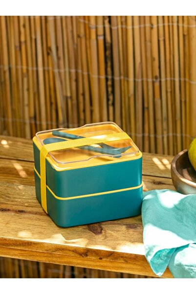 LC Waikiki LCW HOME Petrol Plastik Bölmeli Saklama Kabı