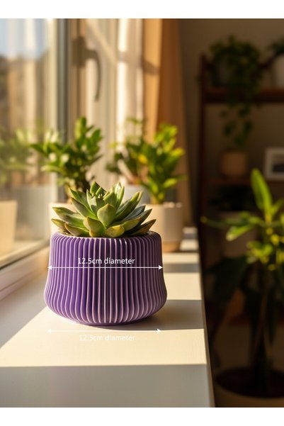 triora Çizgili detay saksı Model: Modern Ev Dekorasyon Saksı 12cmx 11cm geniş...