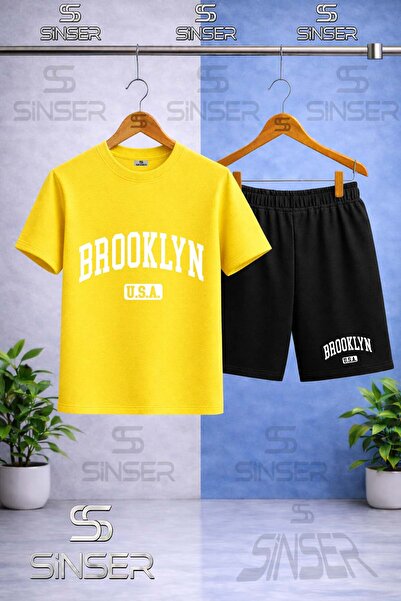 SS SİNSER Παιδικό μπλουζάκι BROOKLYN ALT USA WHITE με στάμπα και λαιμόκοψη πο...