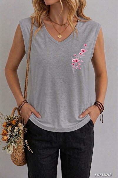 FUFLUNS ΓΥΝΑΙΚΕΙΟ ΑΜΑΝΙΚΟ ΜΠΛΟΥΖΑΚΙ ΥΠΕΡΜΕΓΕΘΕΣ ΜΕ ΣΤΑΜΠΑ ΡΟΖ ΛΟΥΛΟΥΔΙΑ ΚΑΙ Φ...