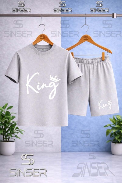 SS SİNSER Children's Thin King Handwritten g Tacli White Printed Crew Neck T-...