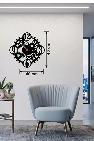 İsmiyle Al Znv Mey Import ®   Mechanical Gear Wheel Design Wooden Wall Clock ...