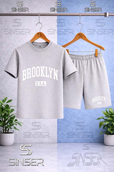 SS SİNSER Παιδικό μπλουζάκι BROOKLYN ALT USA WHITE με στάμπα και λαιμόκοψη πο...