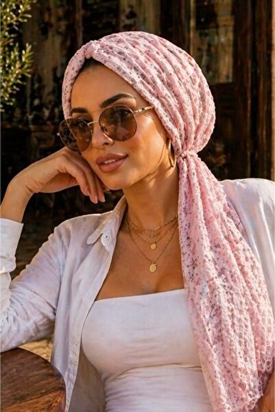 Aişe tesettür Καπό πόρπης δαντέλας σε σκόνη