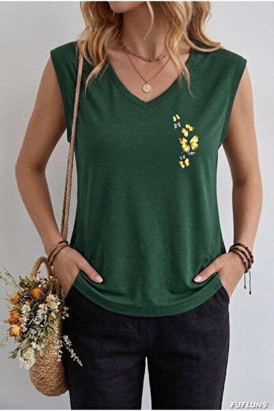 FUFLUNS ΓΥΝΑΙΚΕΙΟ ΑΜΑΝΙΚΟ ΜΠΛΟΥΖΑΚΙ OVERSIZE ΜΕ ΣΤΑΜΠΑ ΜΙΚΡΕΣ ΠΕΤΑΛΟΥΔΕΣ