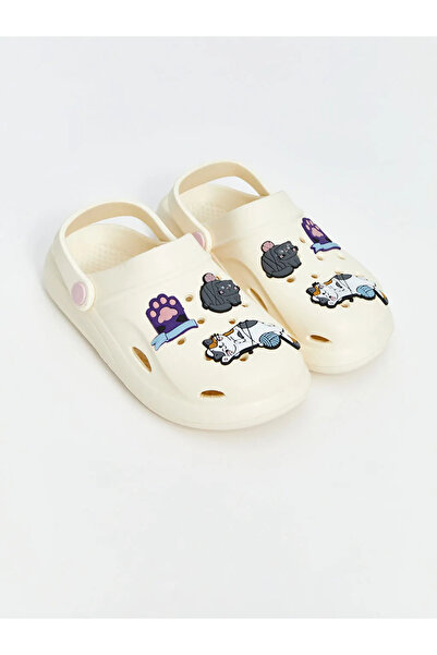 LC Waikiki Lcw Steps Beige Printed Girls' Beach Sandals