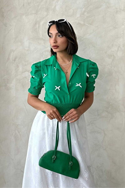 VERYMODA Πουκάμισο με κουμπιά και διακοσμητική φούστα στο άκρο του μανικιού -...