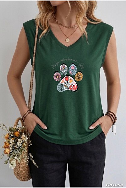 FUFLUNS ΓΥΝΑΙΚΕΙΟ ΑΜΑΝΙΚΟ ΜΠΛΟΥΖΑΚΙ OVERSIZE ΜΕ ΠΟΛΥΧΡΩΜΗ ΣΤΑΜΠΑ ΣΤΑ ΠΑΤΣΑΚΙΑ