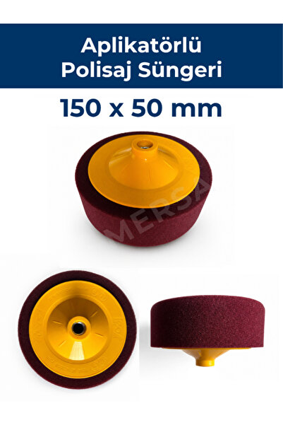 LEO Premium Aplikatörlü Polisaj Süngeri 150x50 mm – M14 Uyumlu, Balans Kontro...