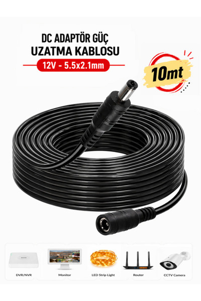 Vwin 12V Dc Adapter Power Power Extension Cable Camera Led Monitor Dvr/Nvr, R...