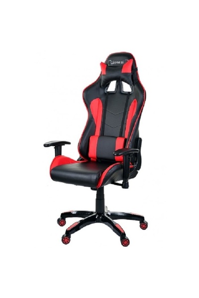 Mobplayers Gran-Giosedi Καρέκλα Gaming Μαύρο-Κόκκινο, Δερμάτινη, Ρυθμιζόμενα ...