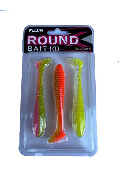 Fujin Round Bait 100mm Silikon Yem 3 Adet - Mix-1